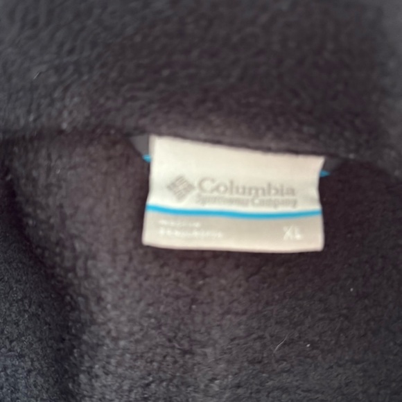 Columbia Fleece Full Zipper Long Sleeve Cozy Warm Jacket Black/Gray Men’s XL EUC - Picture 6 of 11